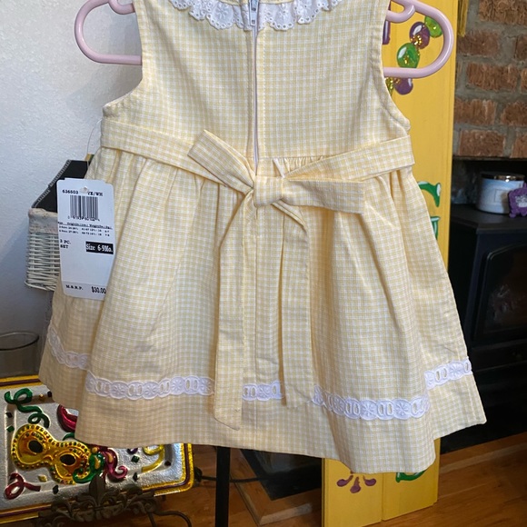 New with tags B T Kids 3 piece smocked Dress set size 6-9 months - Picture 8 of 13